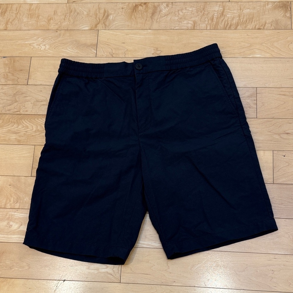 Theory Dark Blue Flat Front Shorts